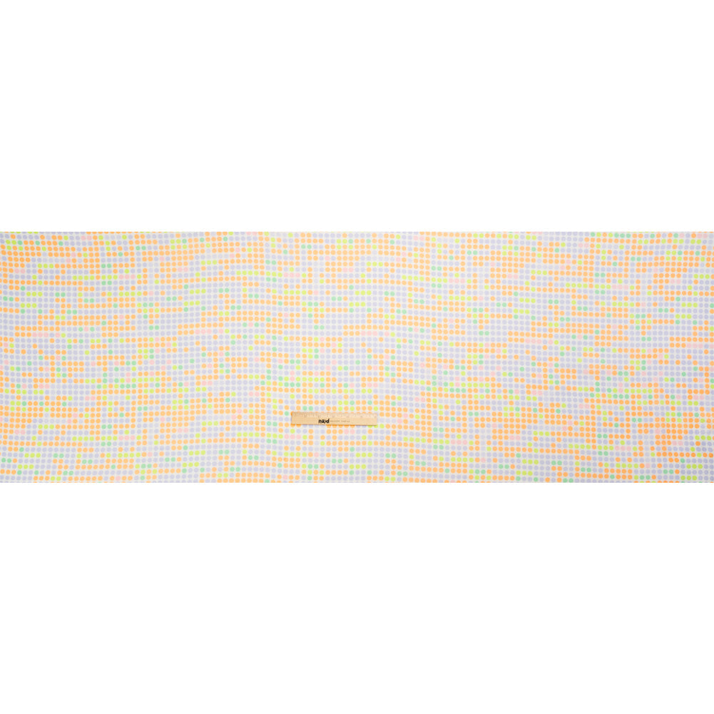 Mood Exclusive White Candy Buttons Cotton Crepe