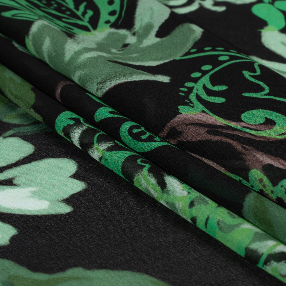 Mood Exclusive Green Ballroom Botanicals Viscose Chiffon