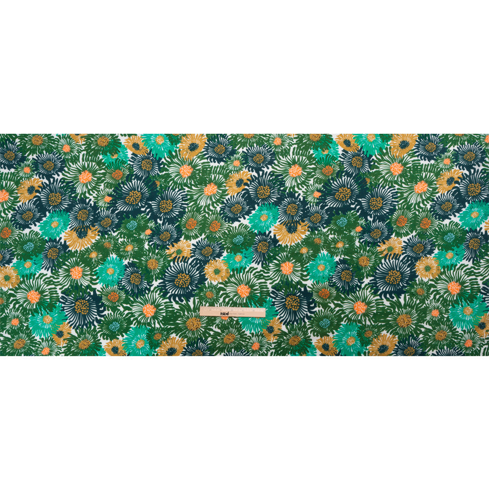 Mood Exclusive Green Wistful Weeds Striped Viscose Dobby