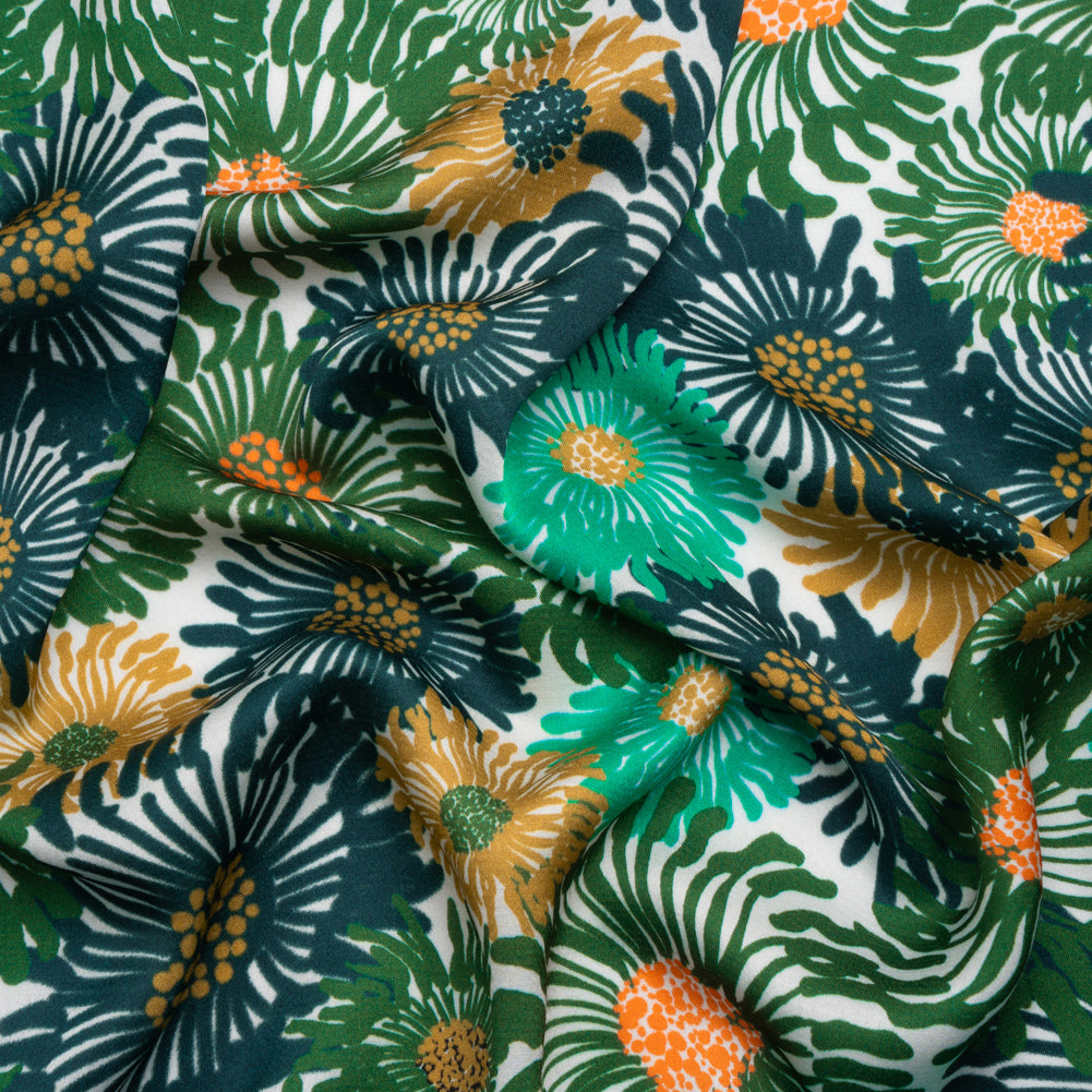 Mood Exclusive Green Wistful Weeds Striped Viscose Dobby