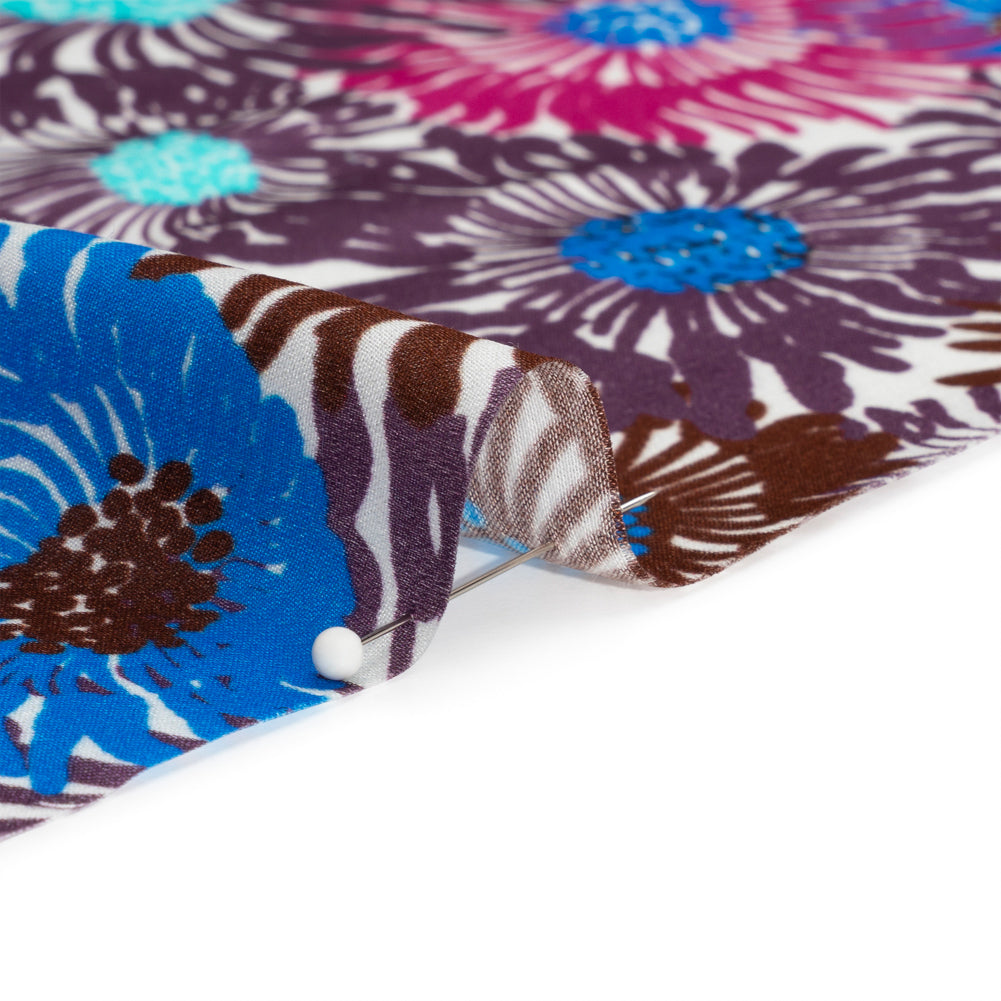 Mood Exclusive Purple Wistful Weeds Striped Viscose Dobby