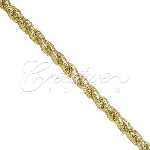 6Mm 2 Ply Twist Cords - 25 Yards (Gold)
