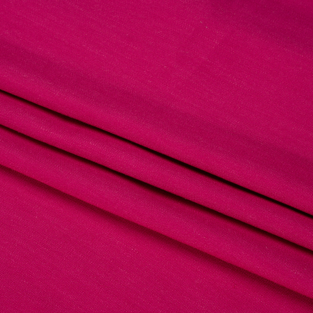 Stretch Linen Woven - Raspberry - Asturias Collection