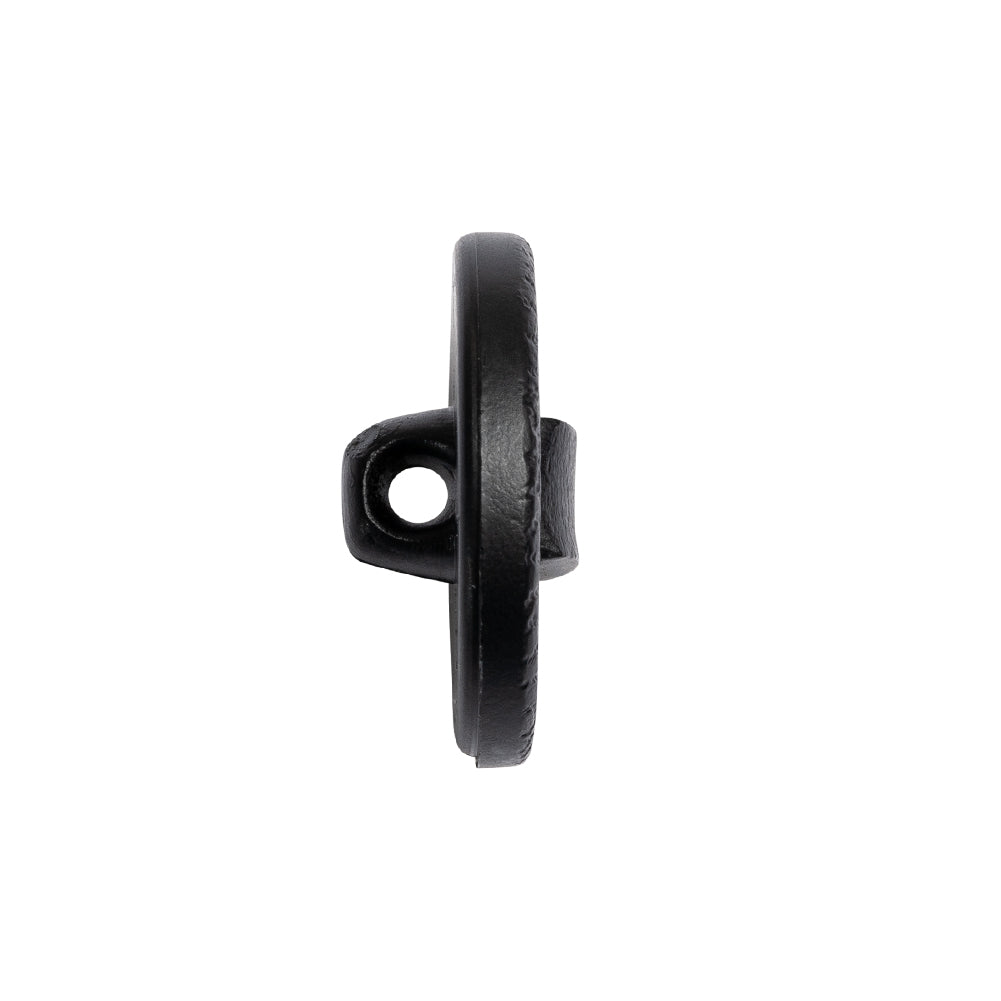 Black Leather Look Plastic Shank Back Button - 36L/23mm