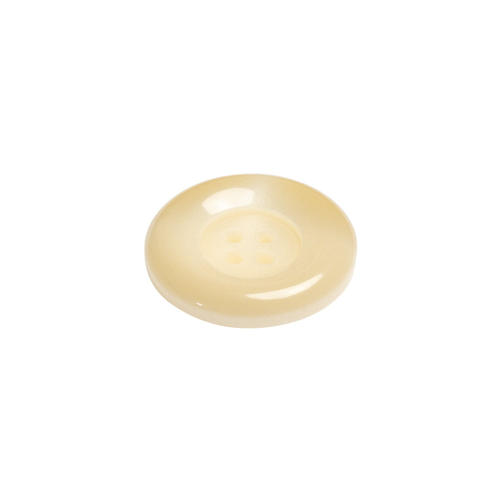 Ivory Rolled Rim Plastic 4-Hole Button - 28L/18mm