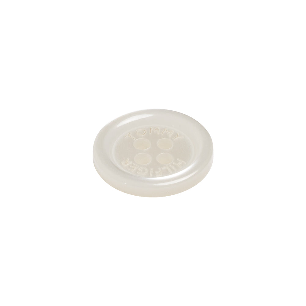 Tommy Hilfiger White Plastic 4-Hole Button - 24L/15mm
