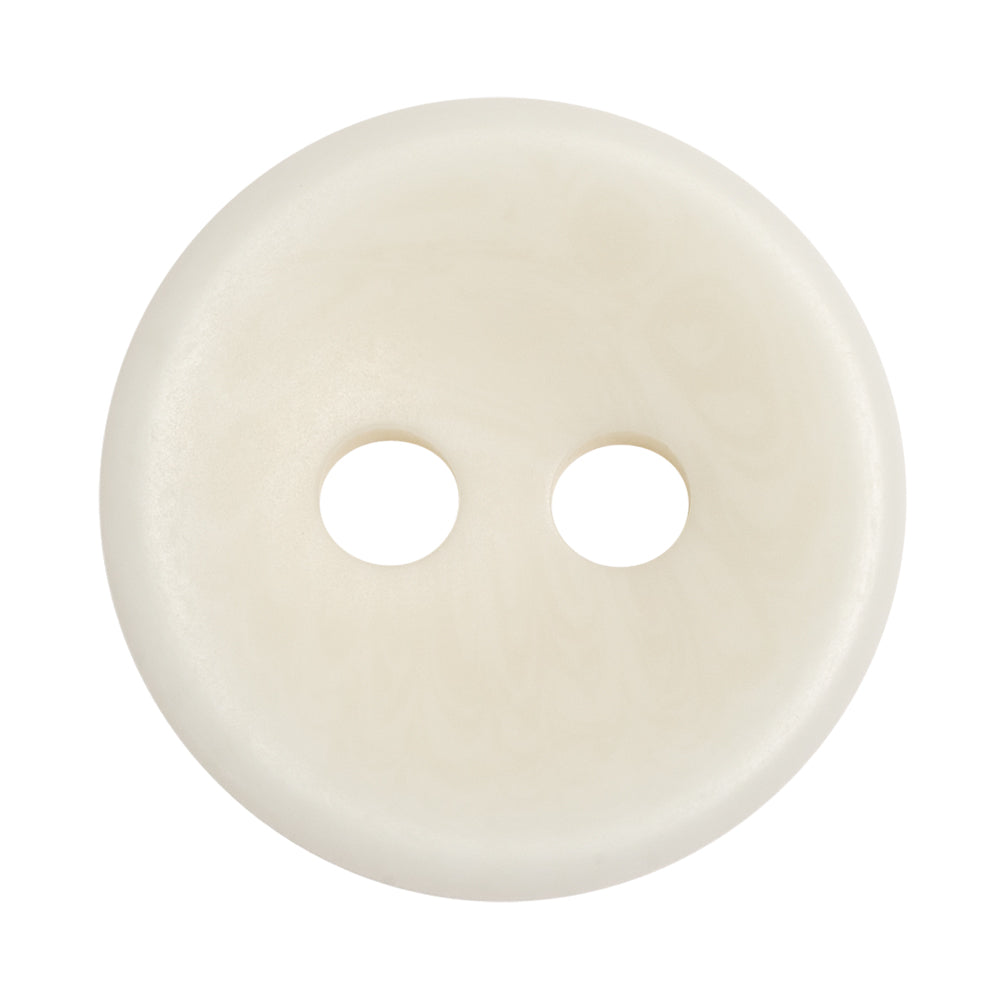 White Saucer Shaped Plastic 2-Hole Button - 55L/35mm