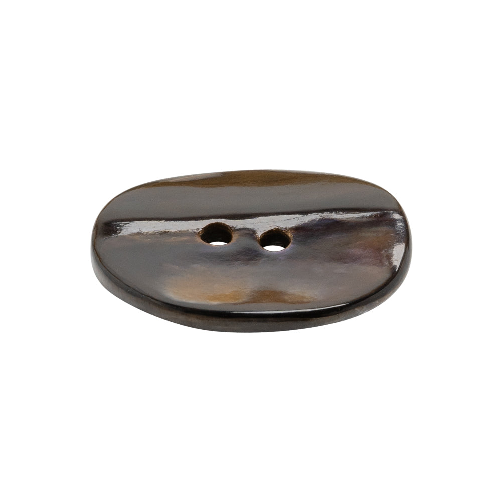 Iridescent Brown Organic Shell 2-Hole Button - 40L/25.5mm