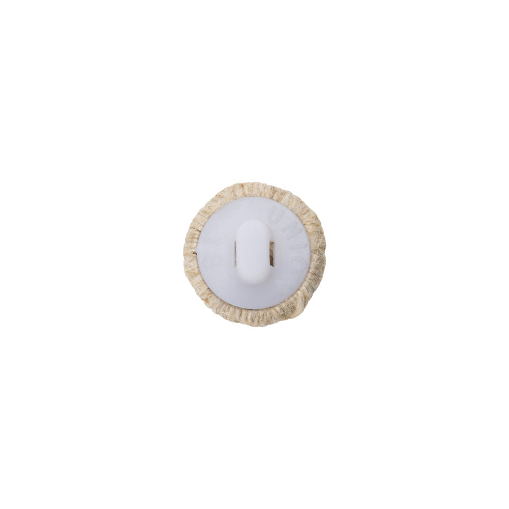 Natural Thread Covered Shank Back Button - 18L/11.5mm