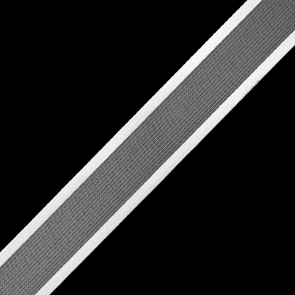 Sheer Ribbon with Double Faced Satin Edges - 0.75" - White