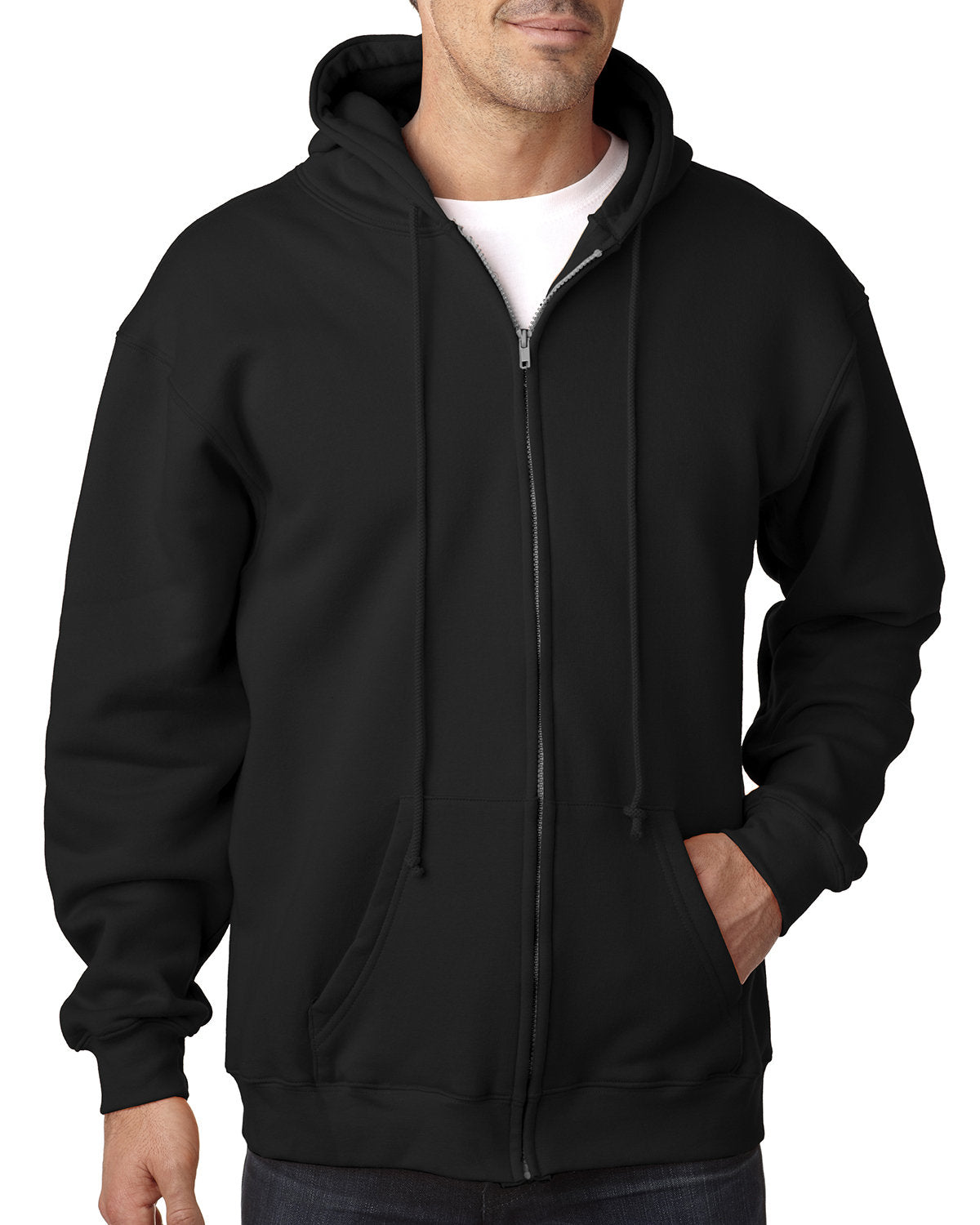 Bayside® Adult USA Made Full-Zip Heavyweight Hooded Sweatshirt