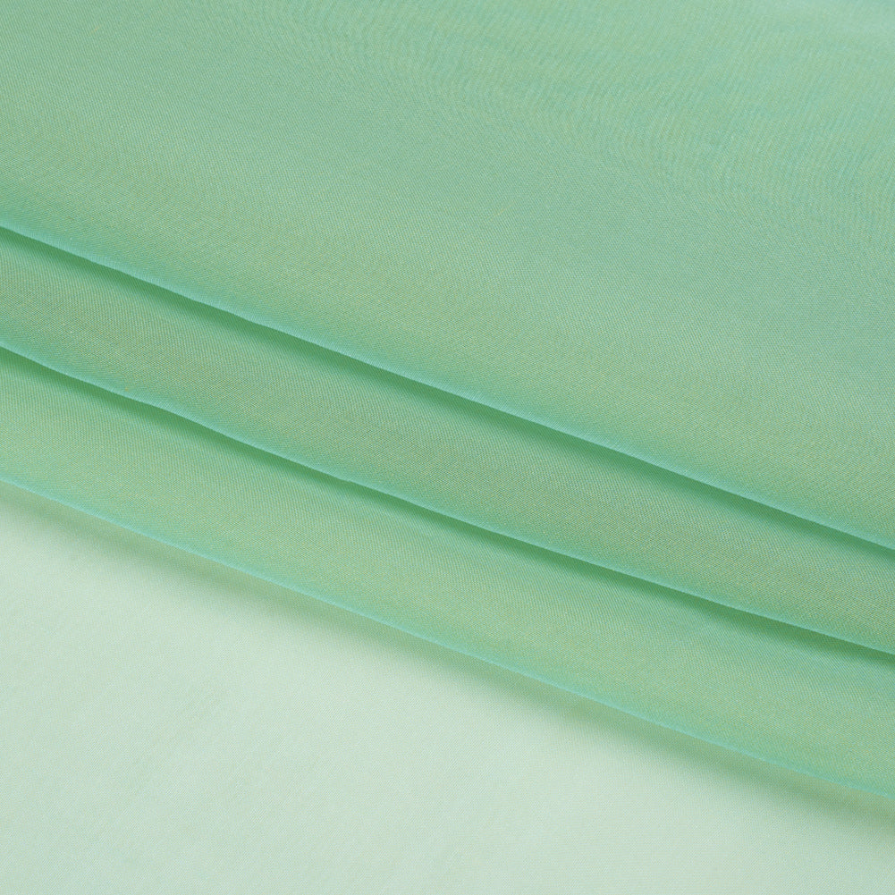 Chiffon-Like Silk Voile - Mint and Lime Iridescent - Adelaide Collection