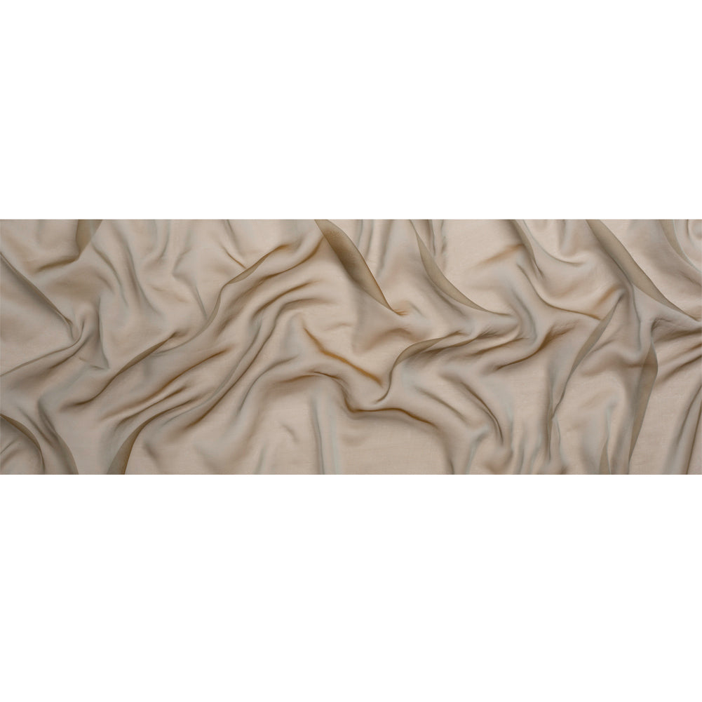 Chiffon-Like Silk Voile - Mocha Iridescent - Adelaide Collection