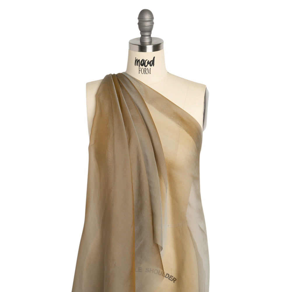 Chiffon-Like Silk Voile - Mocha Iridescent - Adelaide Collection