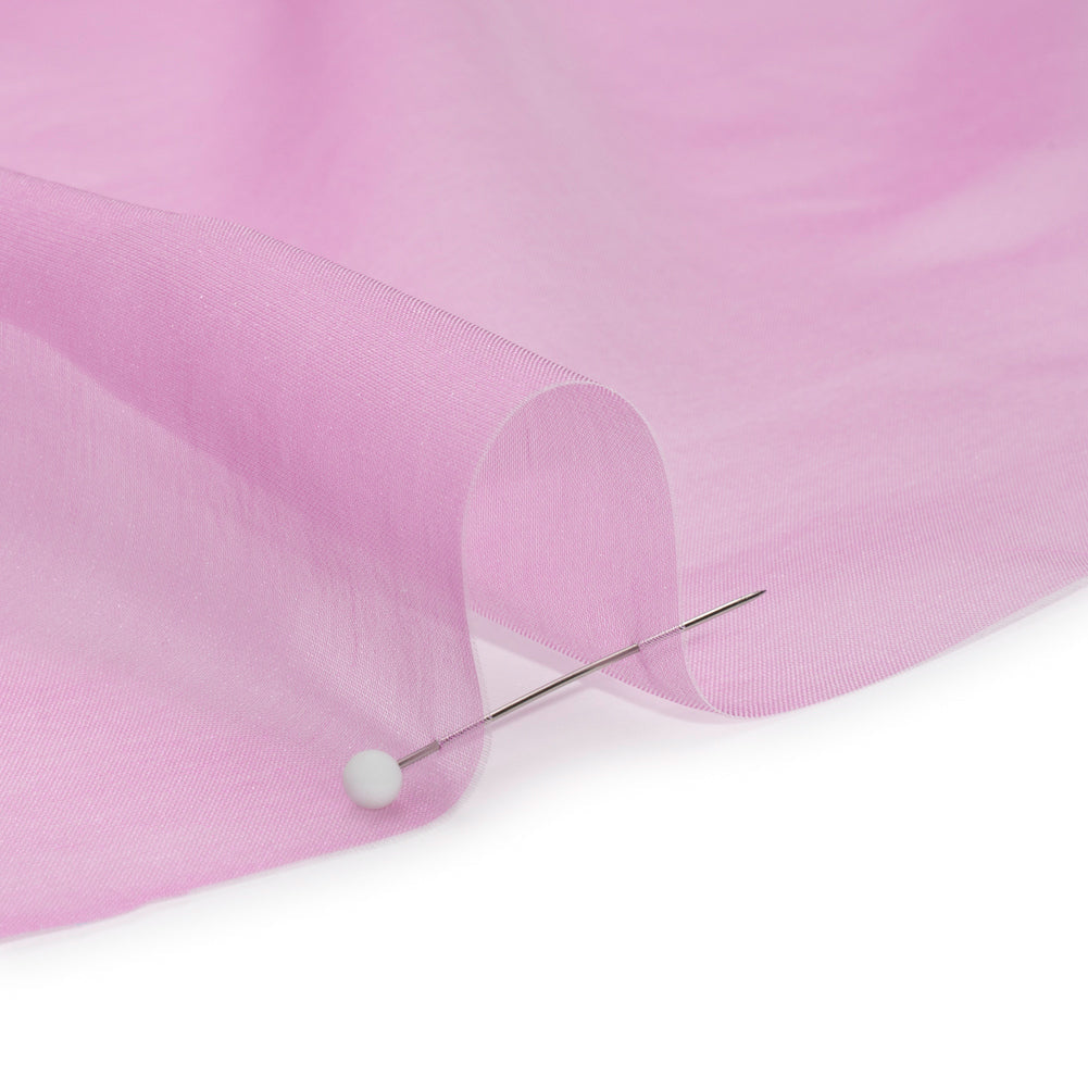 Chiffon-Like Silk Voile - Tulip and White Iridescent - Adelaide Collection