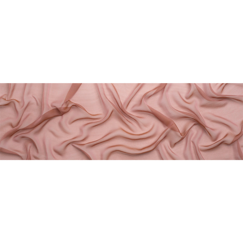 Chiffon-Like Silk Voile - Rose and Brown Iridescent - Adelaide Collection