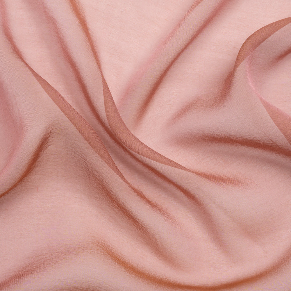 Chiffon-Like Silk Voile - Rose and Brown Iridescent - Adelaide Collection