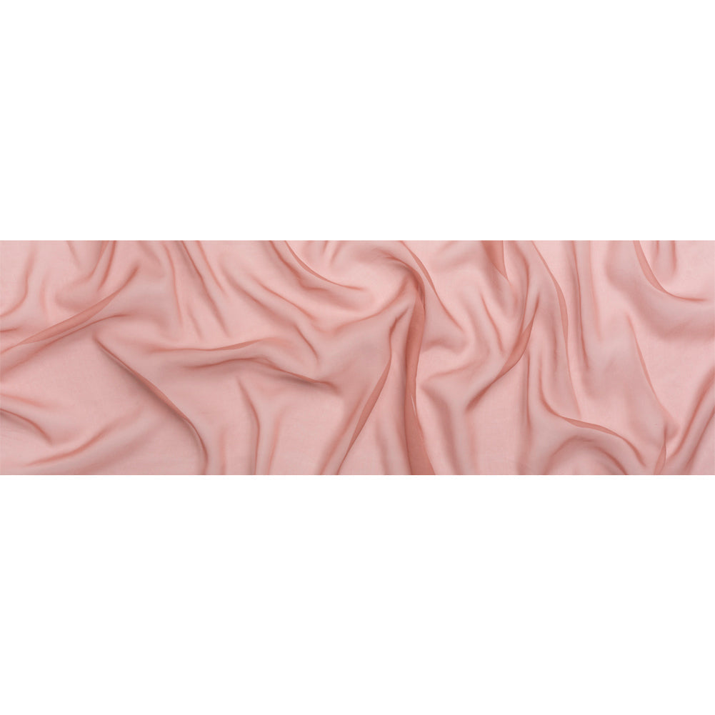 Chiffon-Like Silk Voile - Dark Rose Iridescent - Adelaide Collection