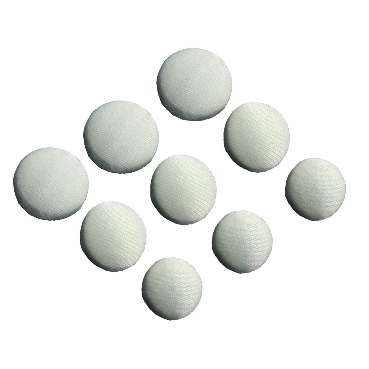 1 Dozen Bridal Ivory Buttons with Canvas Backing 11.5 mm for Wedding Dresses & Gowns