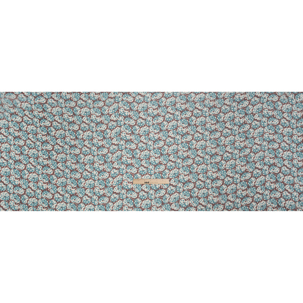 Teal, White and Burgundy Sprinkled Treats Silk Chiffon