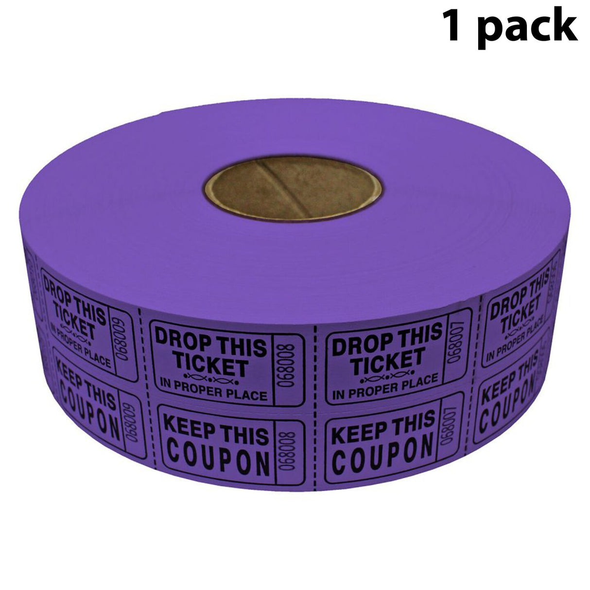 Double Roll Raffle Tickets – Coupon Tickets (2000/Roll) – Available in 8 Colors: Red, Blue, Green, Yellow, Orange, Purple, Pink & White