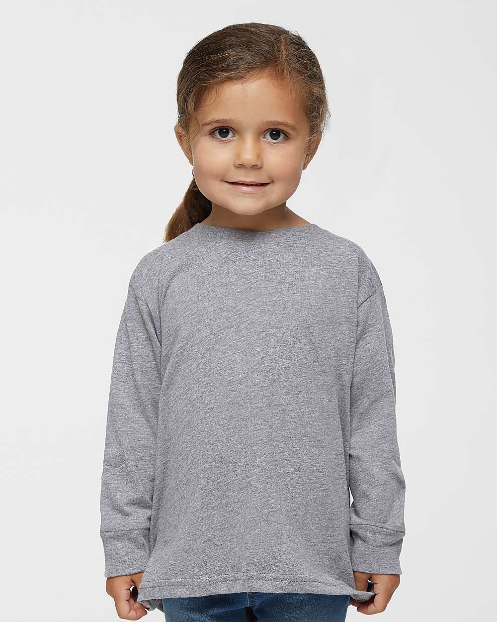 RADYAN® Toddler Fine Jersey Crewneck Long Sleeve Tee - 3302