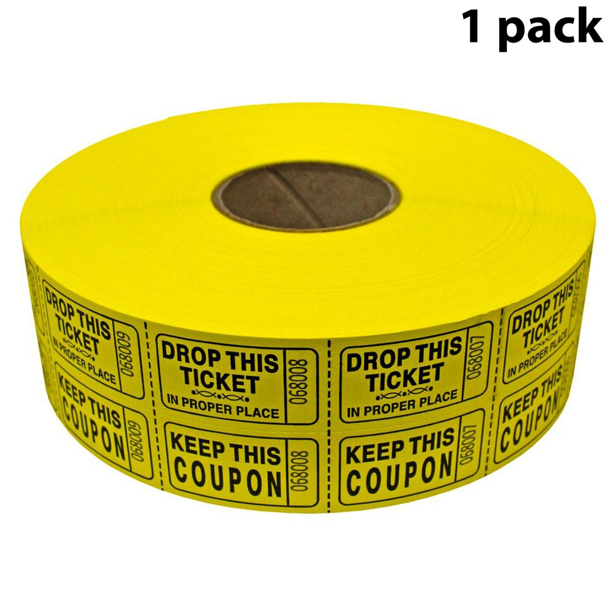 Double Roll Raffle Tickets – Coupon Tickets (2000/Roll) – Available in 8 Colors: Red, Blue, Green, Yellow, Orange, Purple, Pink & White
