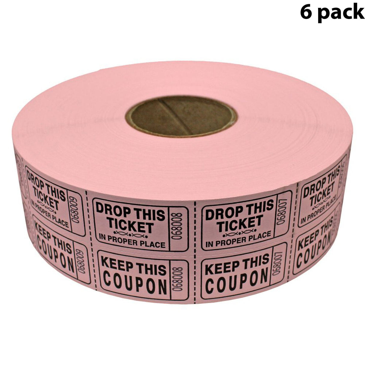 Double Roll Raffle Tickets – Coupon Tickets (2000/Roll) – Available in 8 Colors: Red, Blue, Green, Yellow, Orange, Purple, Pink & White