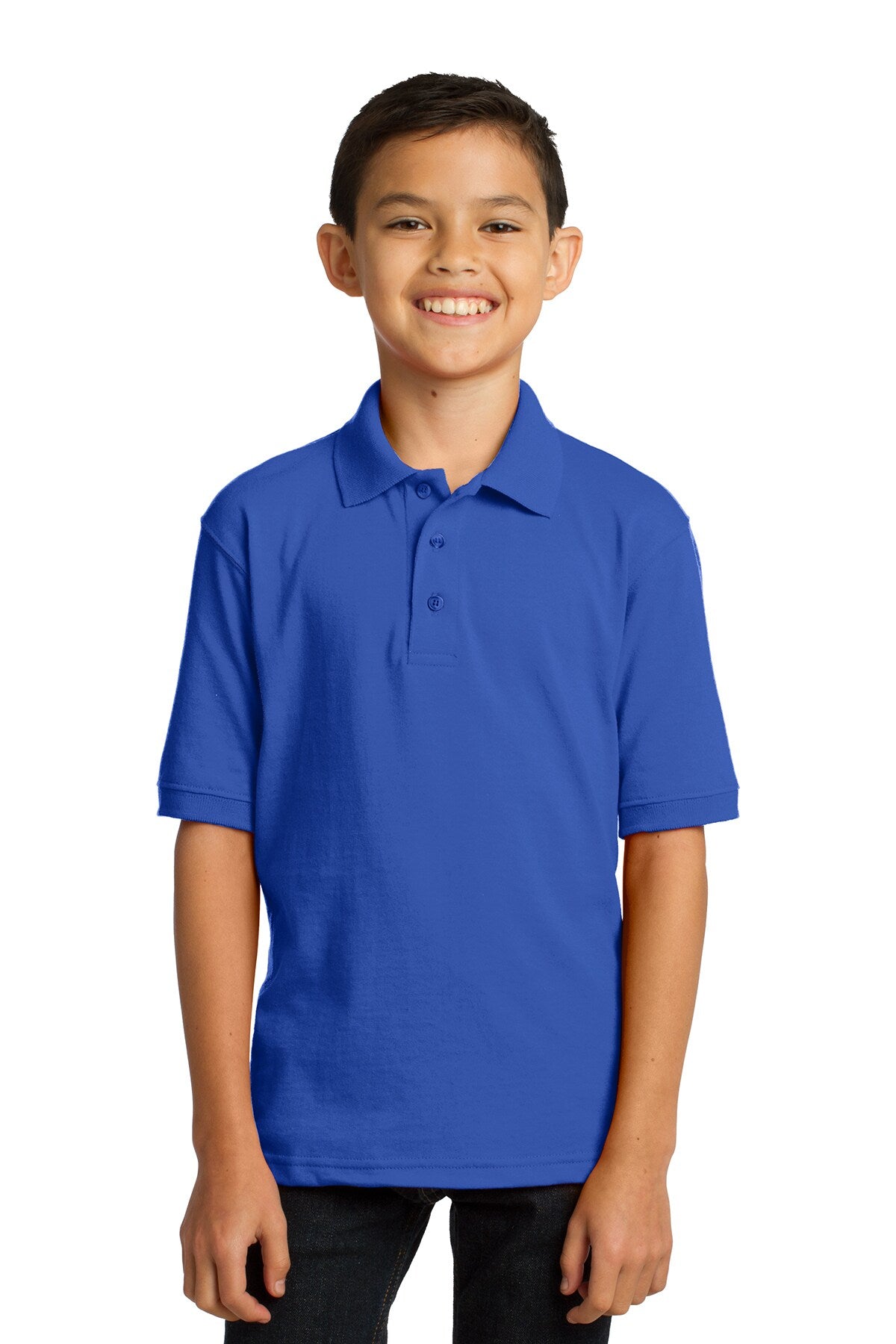 Youth Core Blend Jersey Knit Polo T-Shirt | RADYAN®