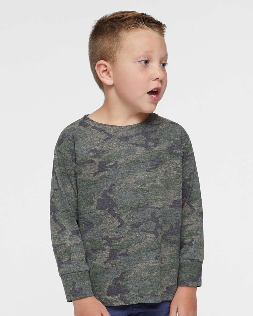 RADYAN® Toddler Fine Jersey Crewneck Long Sleeve Tee - 3302