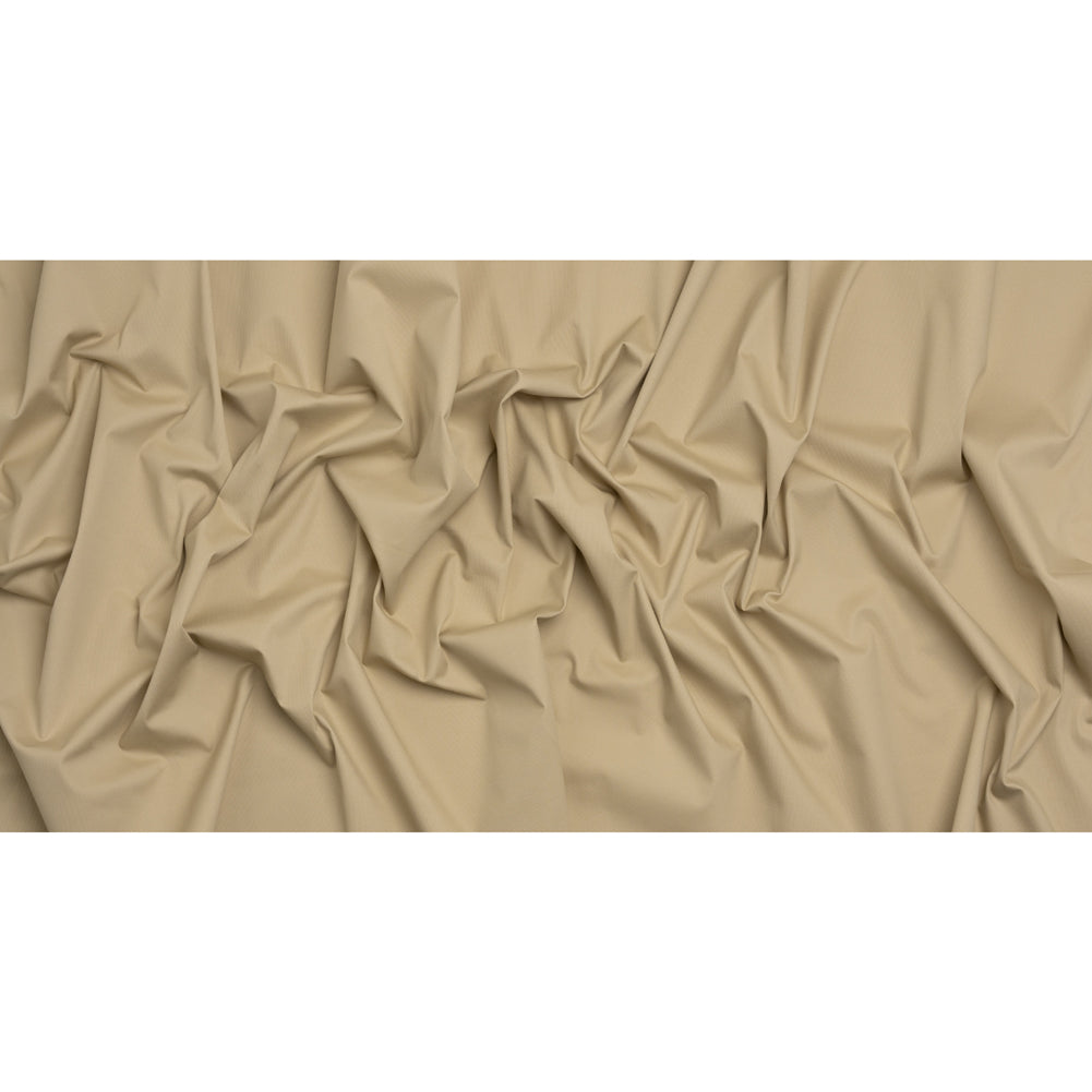 Vertical Ribs Creped Stretch Cotton Dobby - Beige