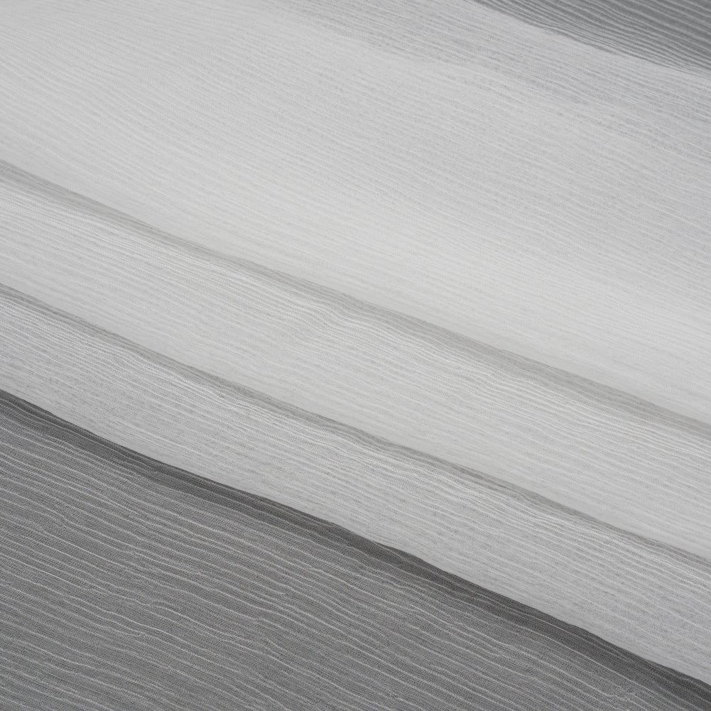 Famous Australian Designer White Crinkled Silk Chiffon