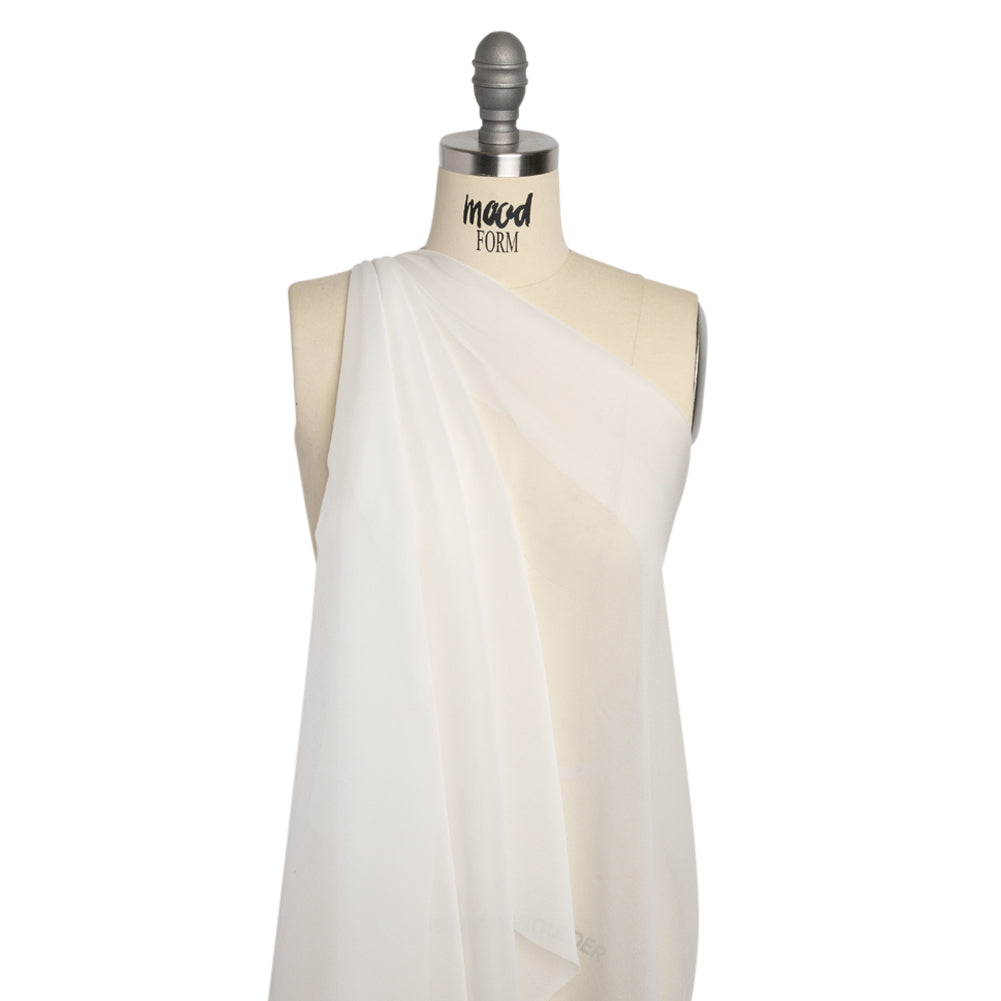 Famous Australian Designer White Silk Georgette
