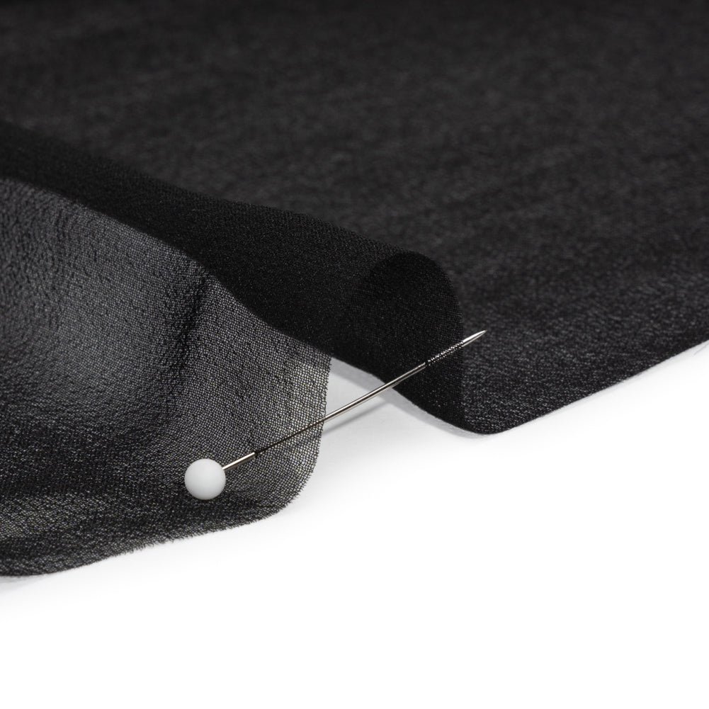 Famous Australian Designer Black Silk Georgette