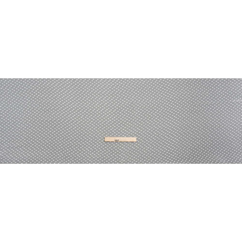 Famous Australian Designer Off White Silk Swiss Dot