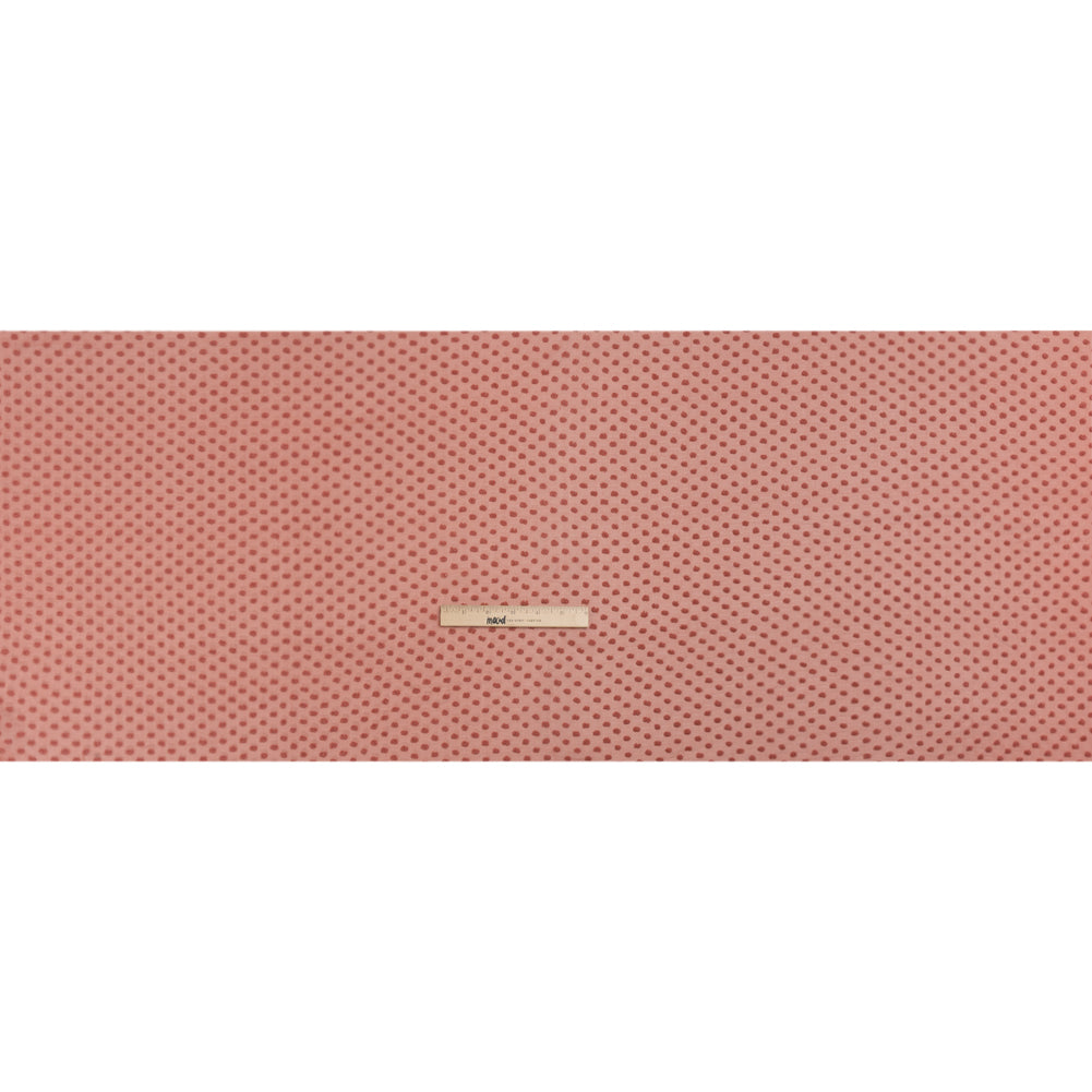 Famous Australian Designer Rose Silk Swiss Dot Georgette