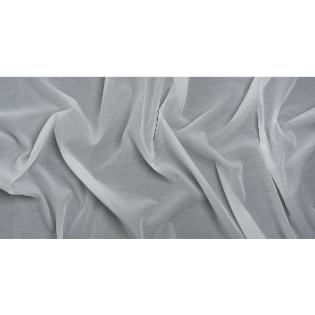 Famous Australian Designer White Shimmering Crisp Polyester Woven