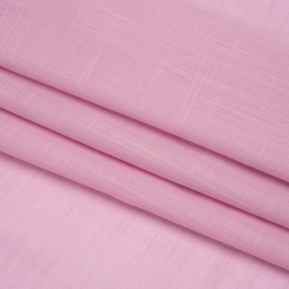 Famous Australian Designer Orchid Slubbed Cotton Voile