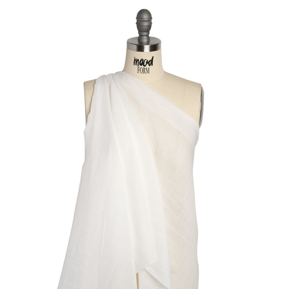 Famous Australian Designer White Lightweight Ramie Woven