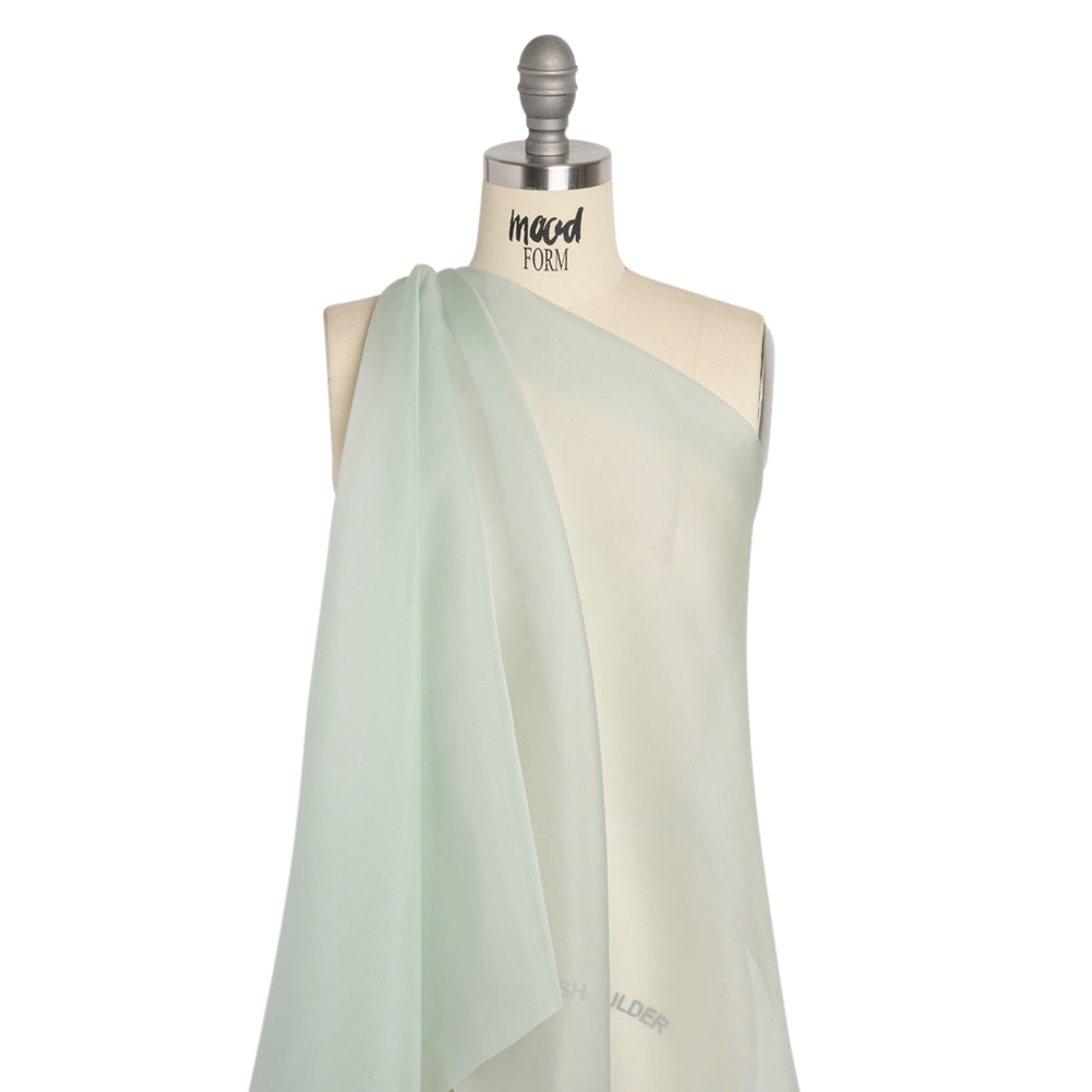 Famous Australian Designer Seafoam Silk Organza