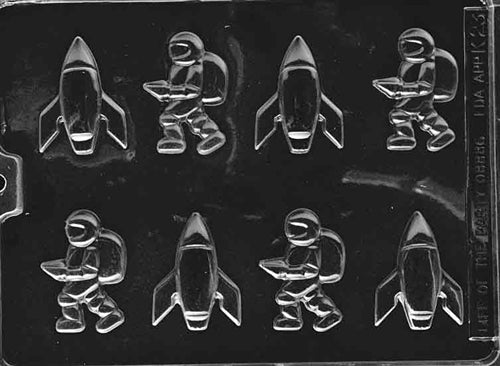 Spaceman & Rockets Chocolate Mold