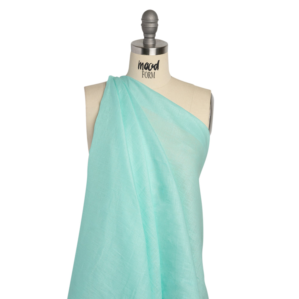 Famous Australian Designer Robin's Egg Blue Lightweight Linen Woven