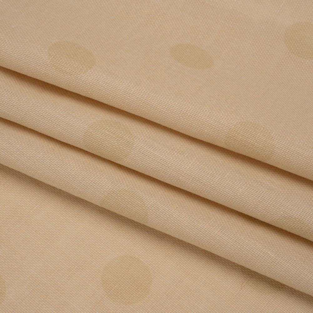 Famous Australian Designer Ecru and Beige Polka Dot Basketweave Linen and Cotton Suiting