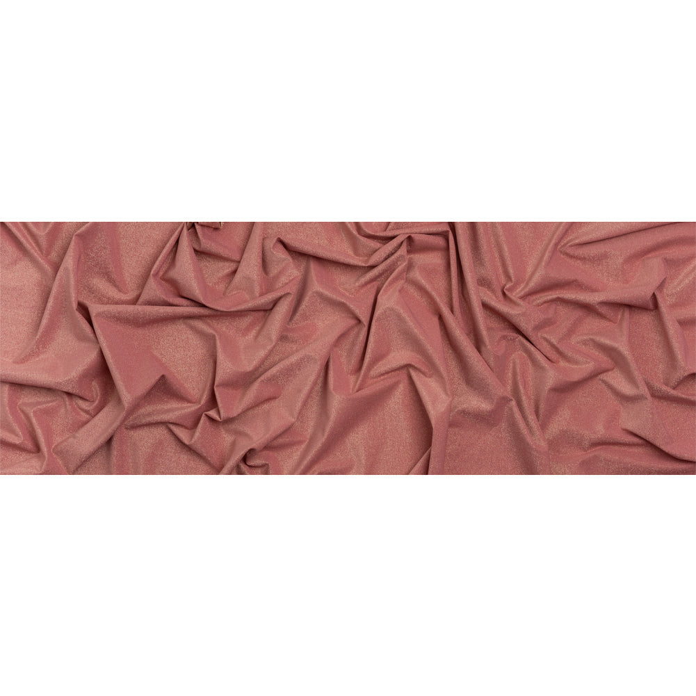 Famous Australian Designer Rose and Metallic Gold Stretch Polyamide and Polyester Tricot