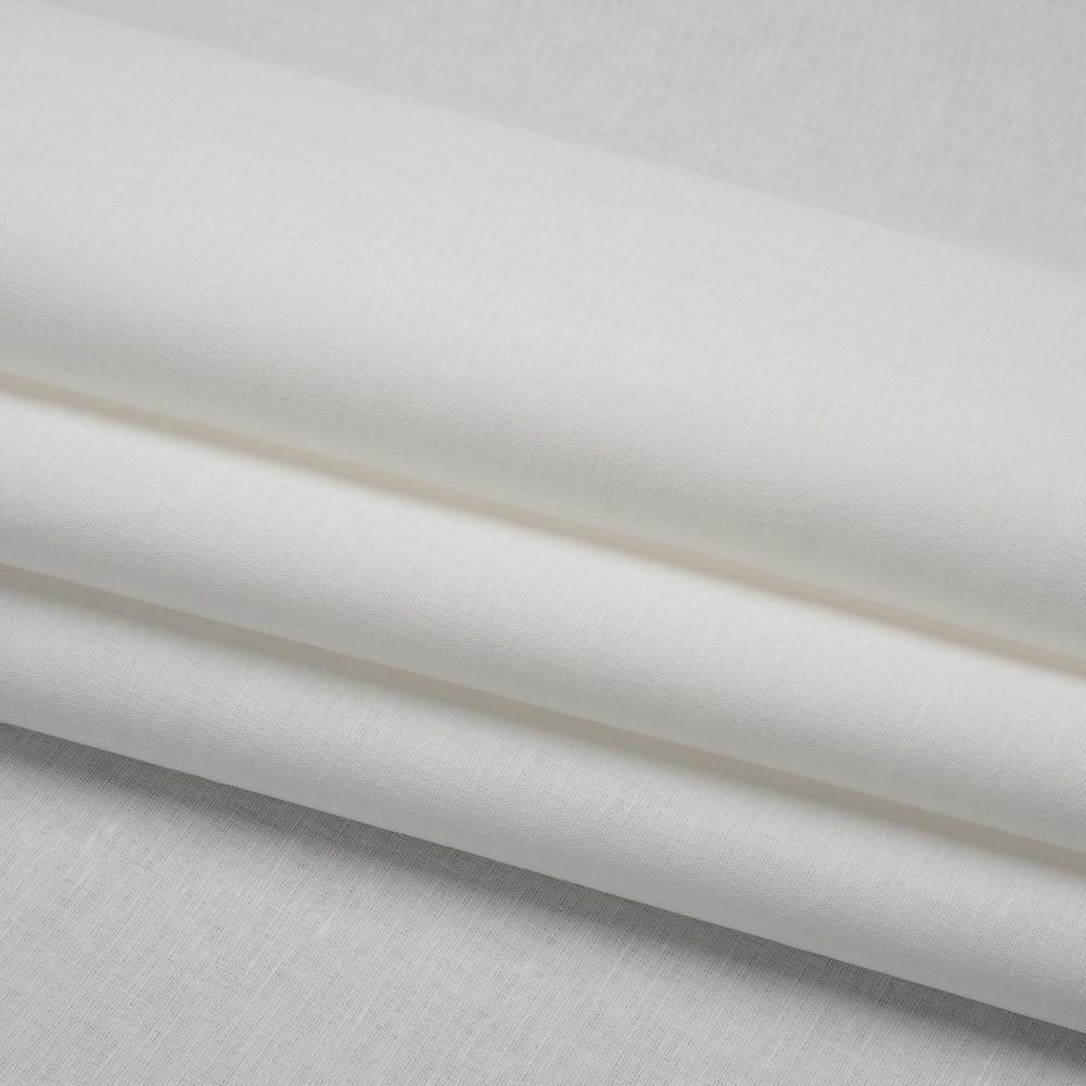 Famous Australian Designer White Linen and Cotton Woven with Soft Polyester Backing