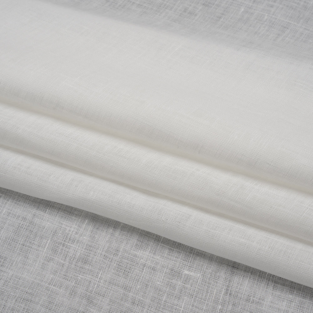 Famous Australian Designer White Lightweight Linen Woven
