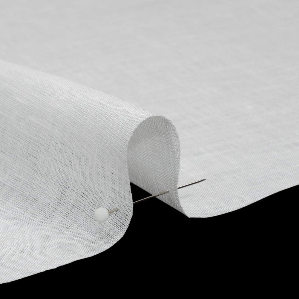Famous Australian Designer White Lightweight Linen Woven