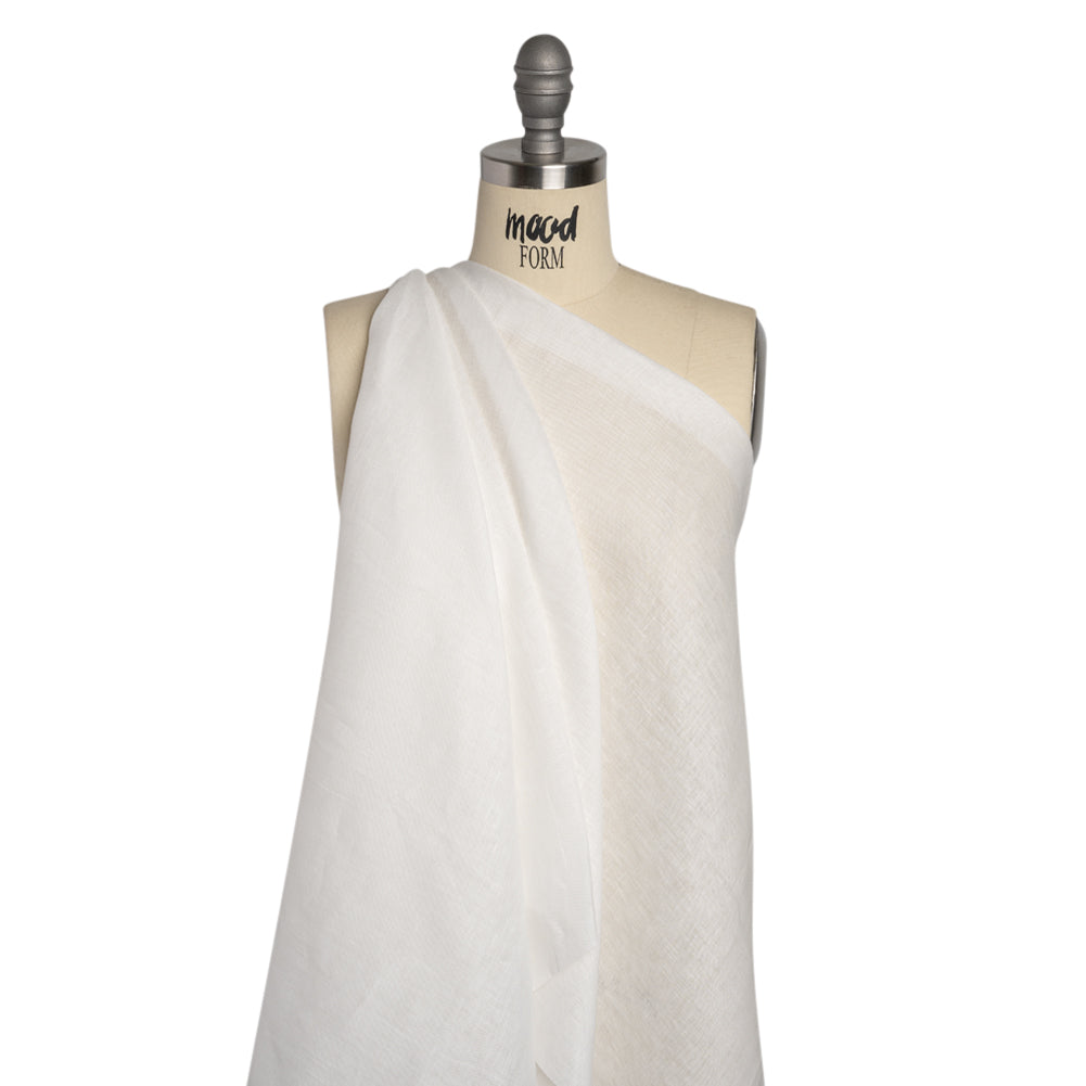 Famous Australian Designer White Lightweight Linen Woven