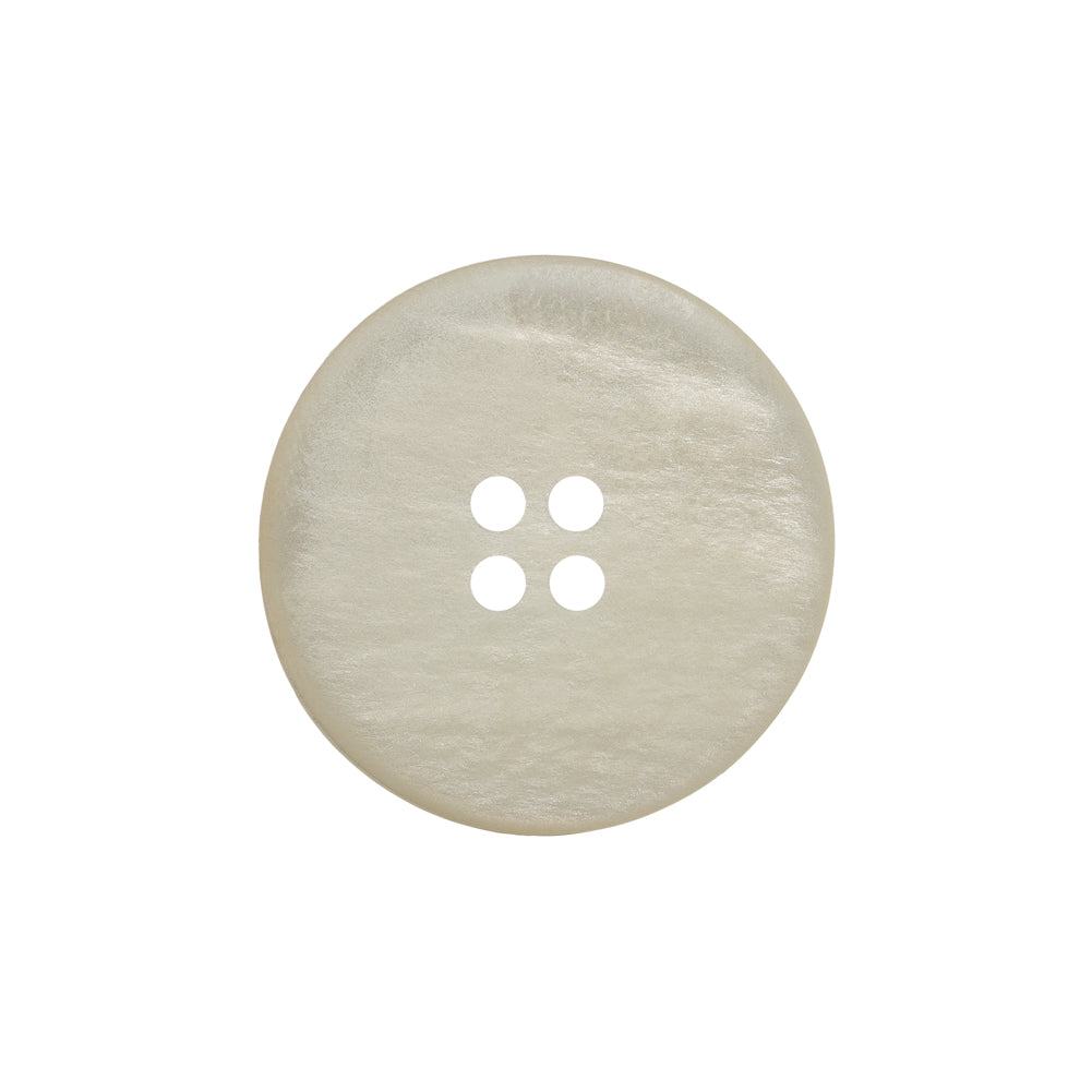 Rolled Rim 4-Hole Plastic Button - Beige and Taupe Iridescent - 36L/23mm
