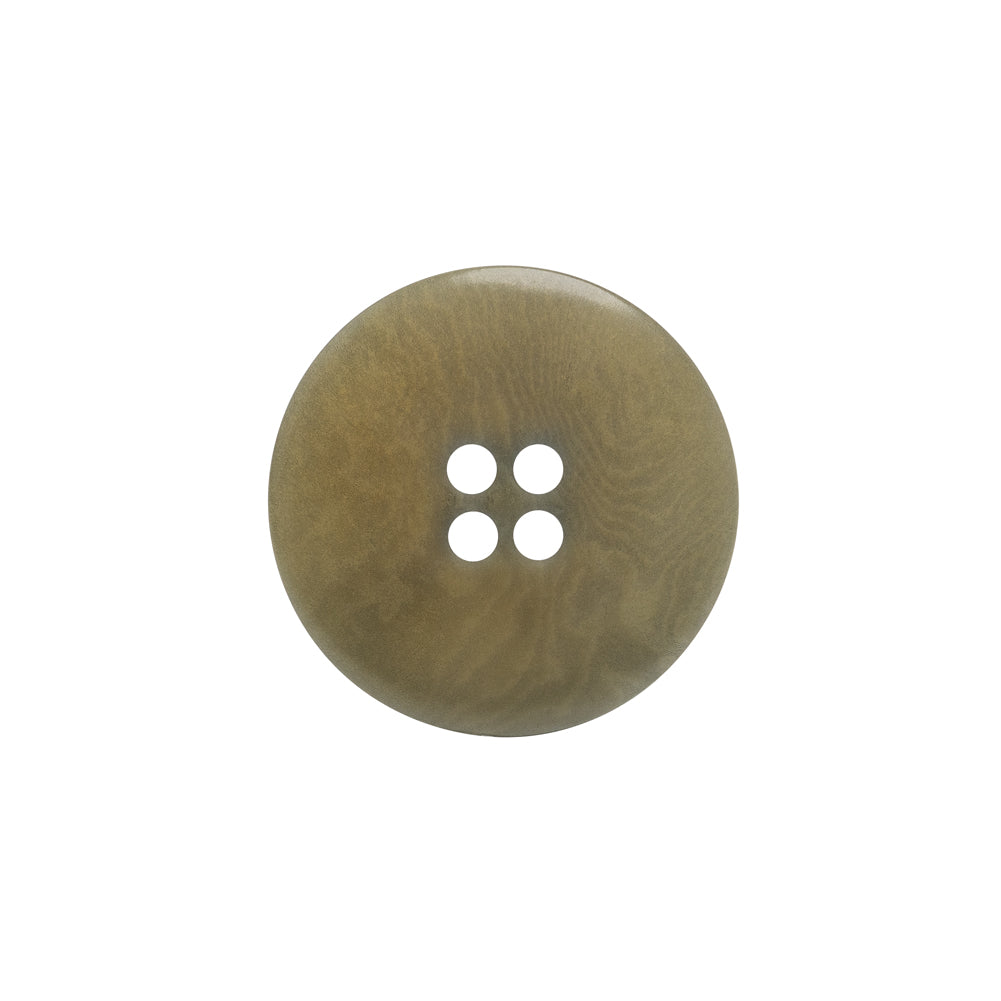 Horn 4-Hole Button - 32L/20mm - Light Gray Green Narrow Rim